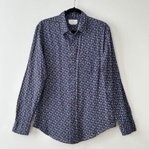 Your Neighbors 100% Cotton Blue & White Floral Shirt